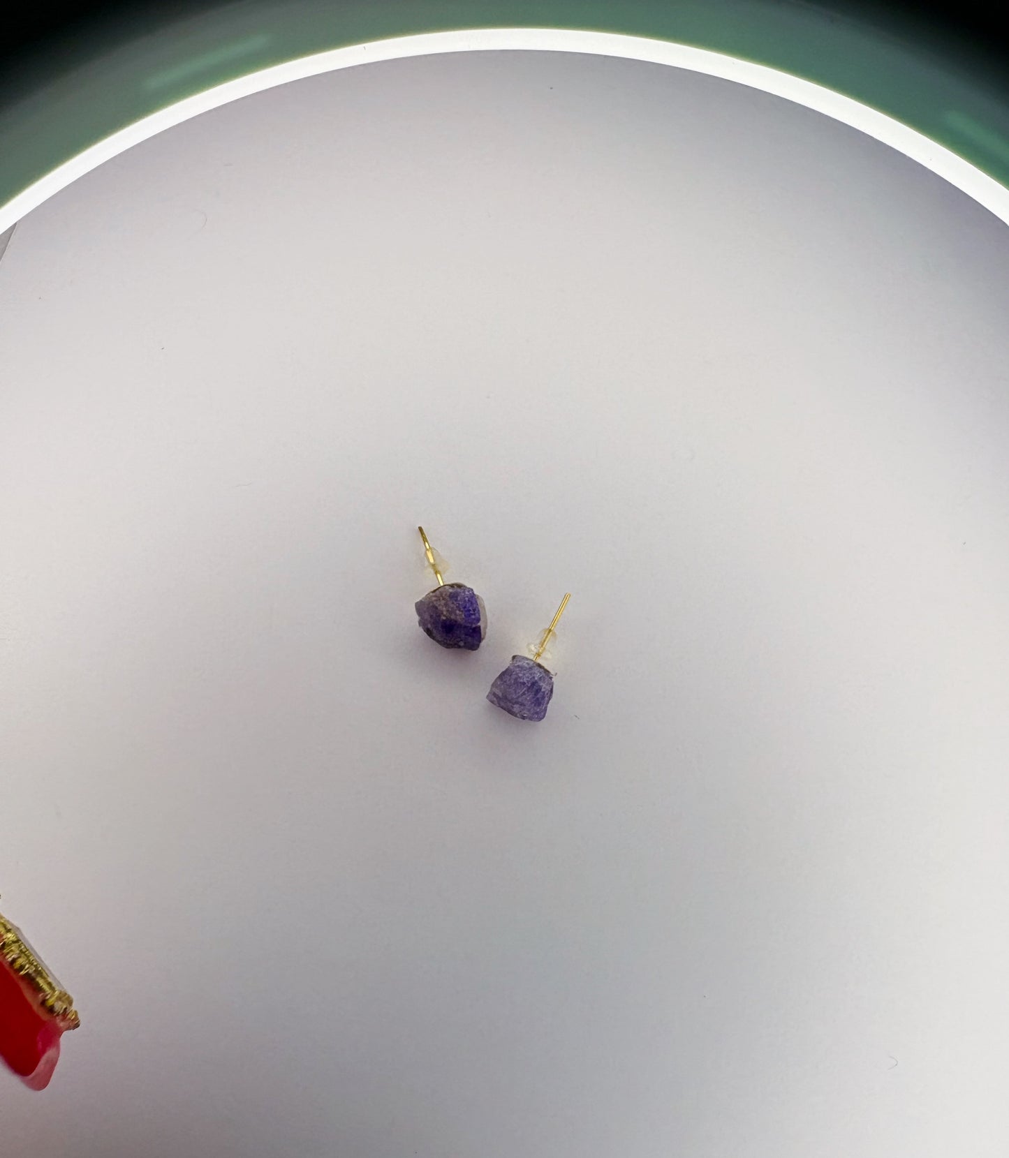 Raw Tanzanite earrings