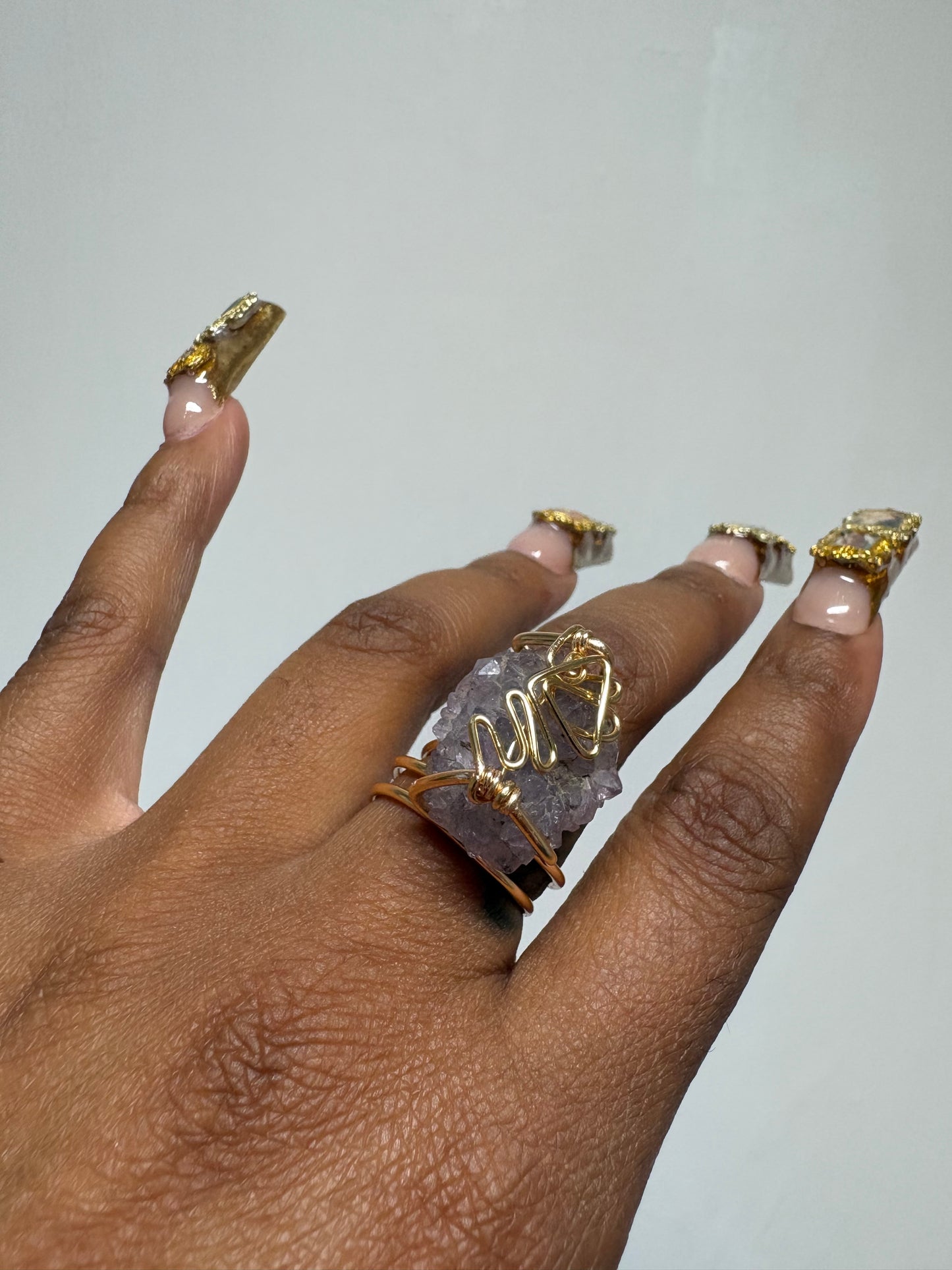 Cluster Gold Amethyst1