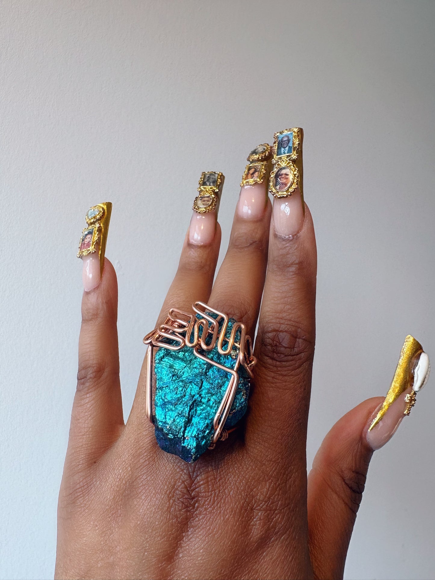 Peacock Ore statement Ring