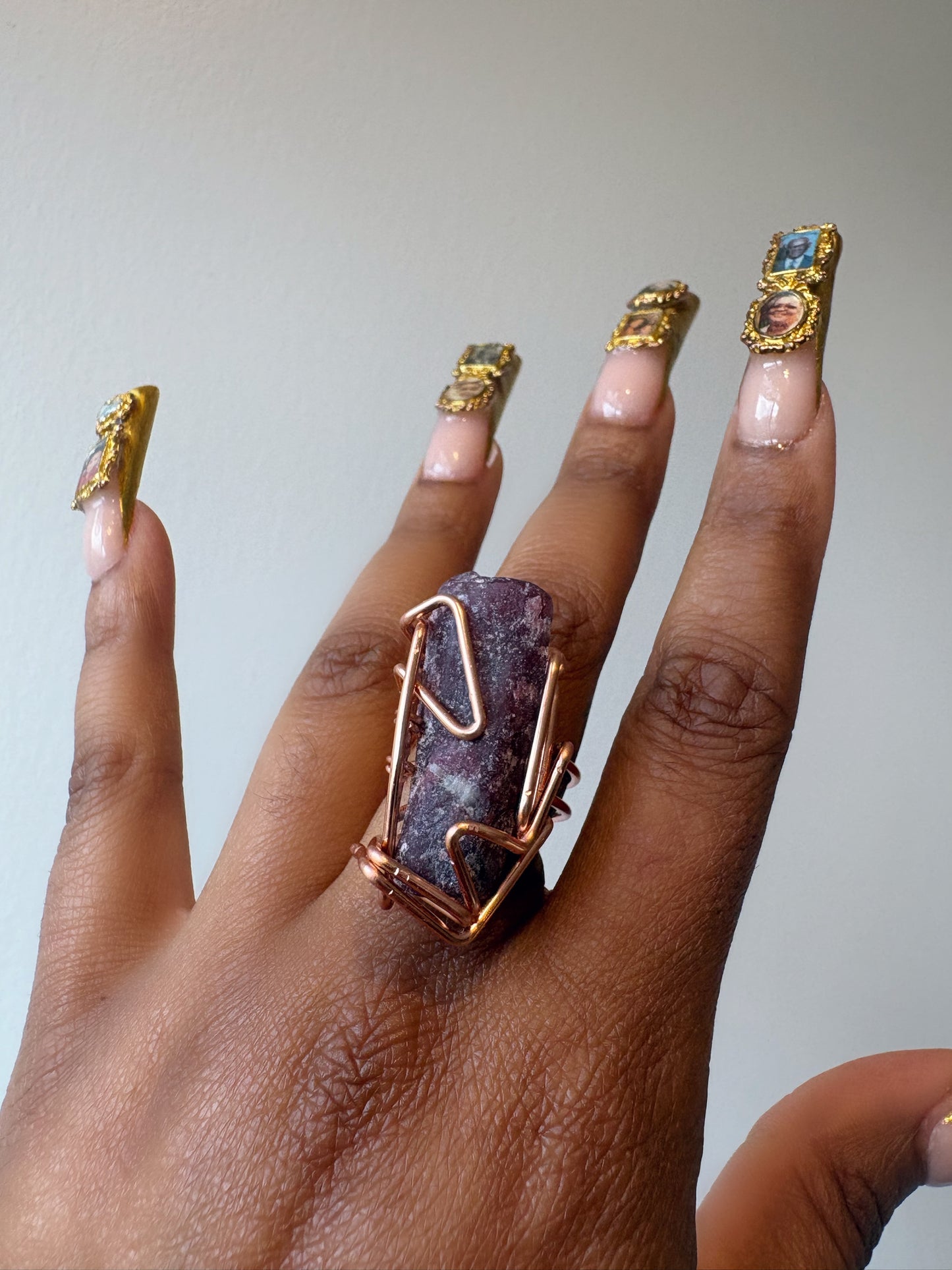 Dark Pink Tourmaline Ring