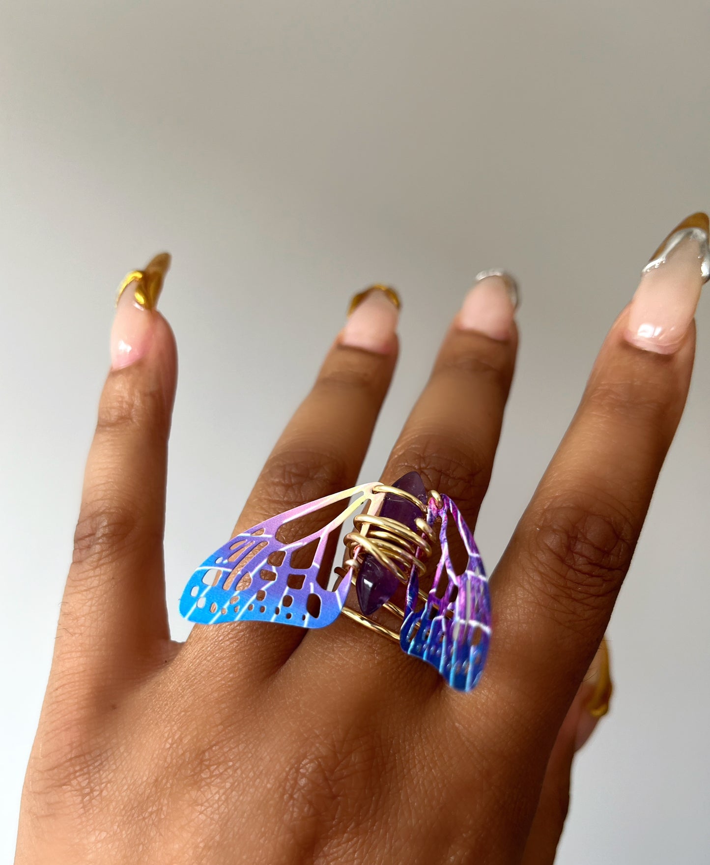Amethyst Sale Butterfly Ring