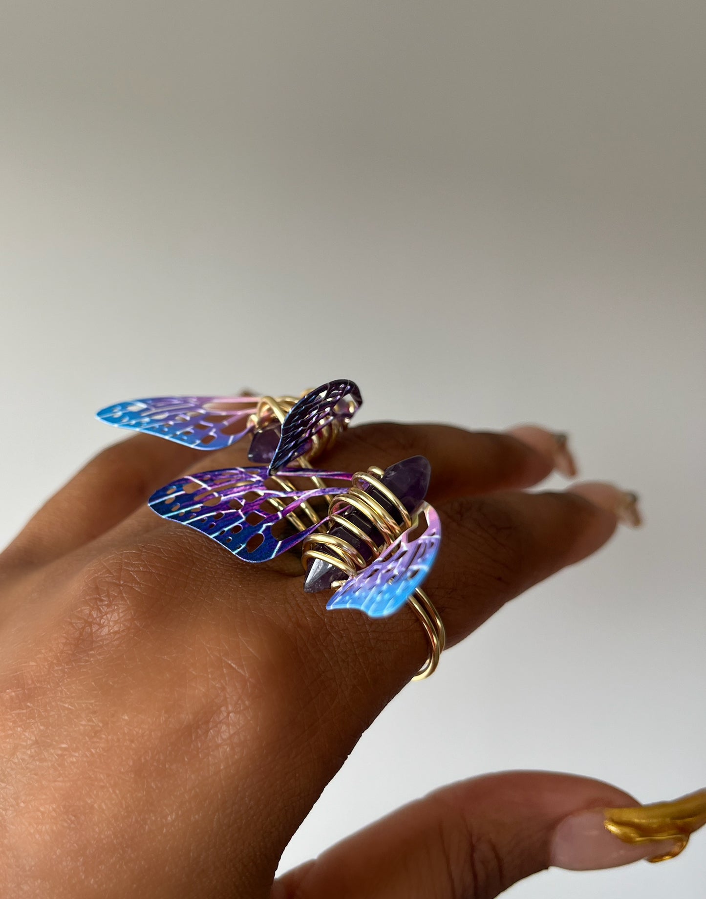 Amethyst Sale Butterfly Ring