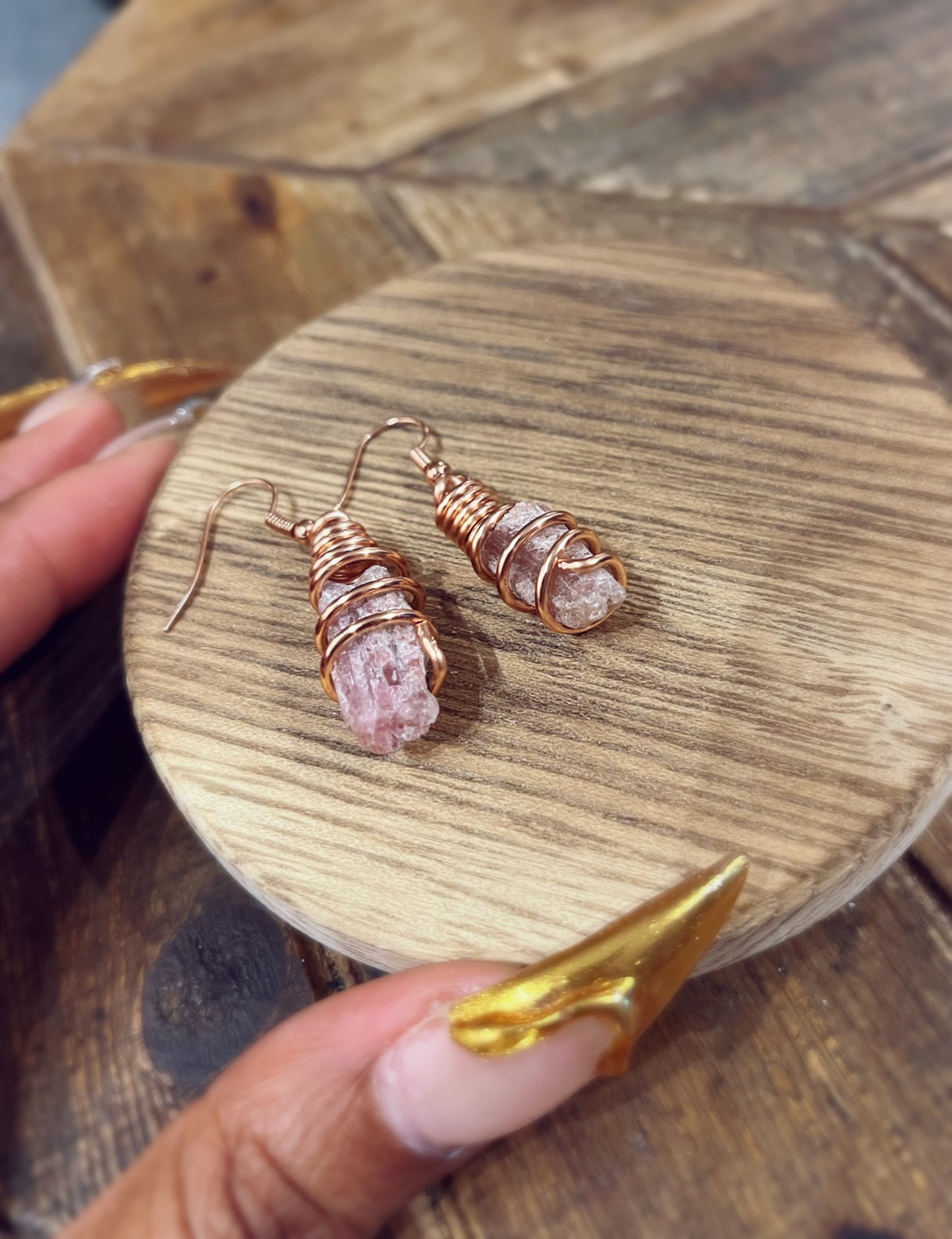 Pink tourmaline Earrings