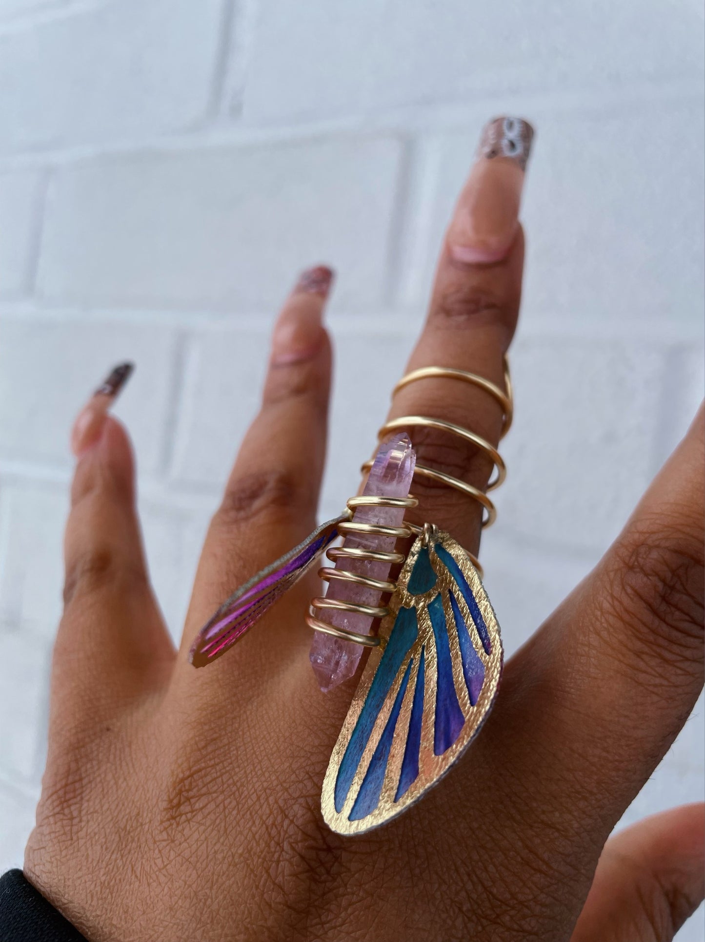 Amethyst Butterfly Ring