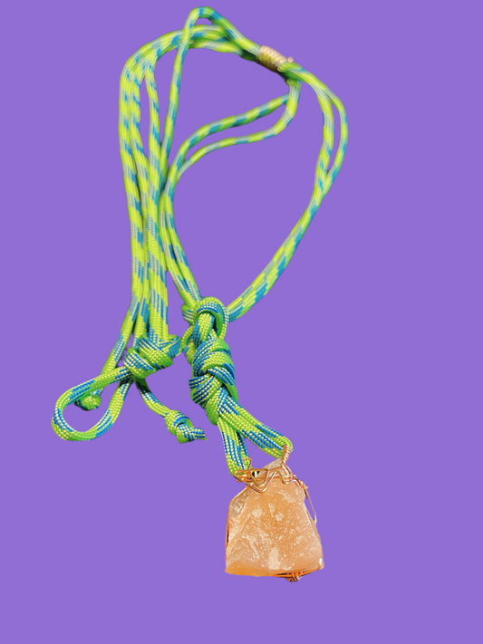 Calcite LimeBlue Necklace