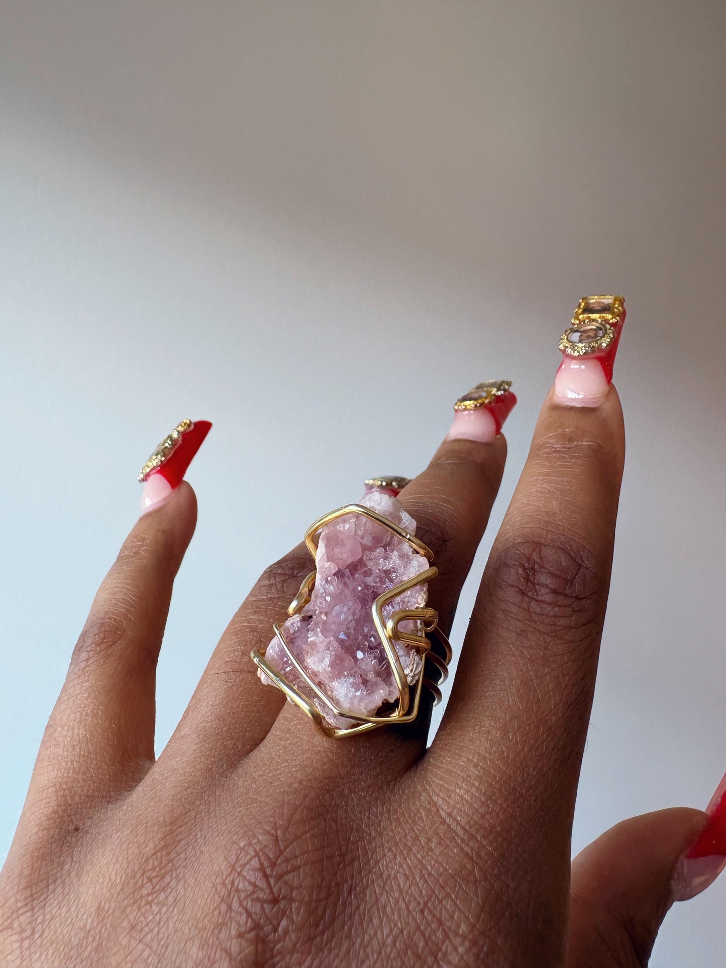 Pink Quartz Ring
