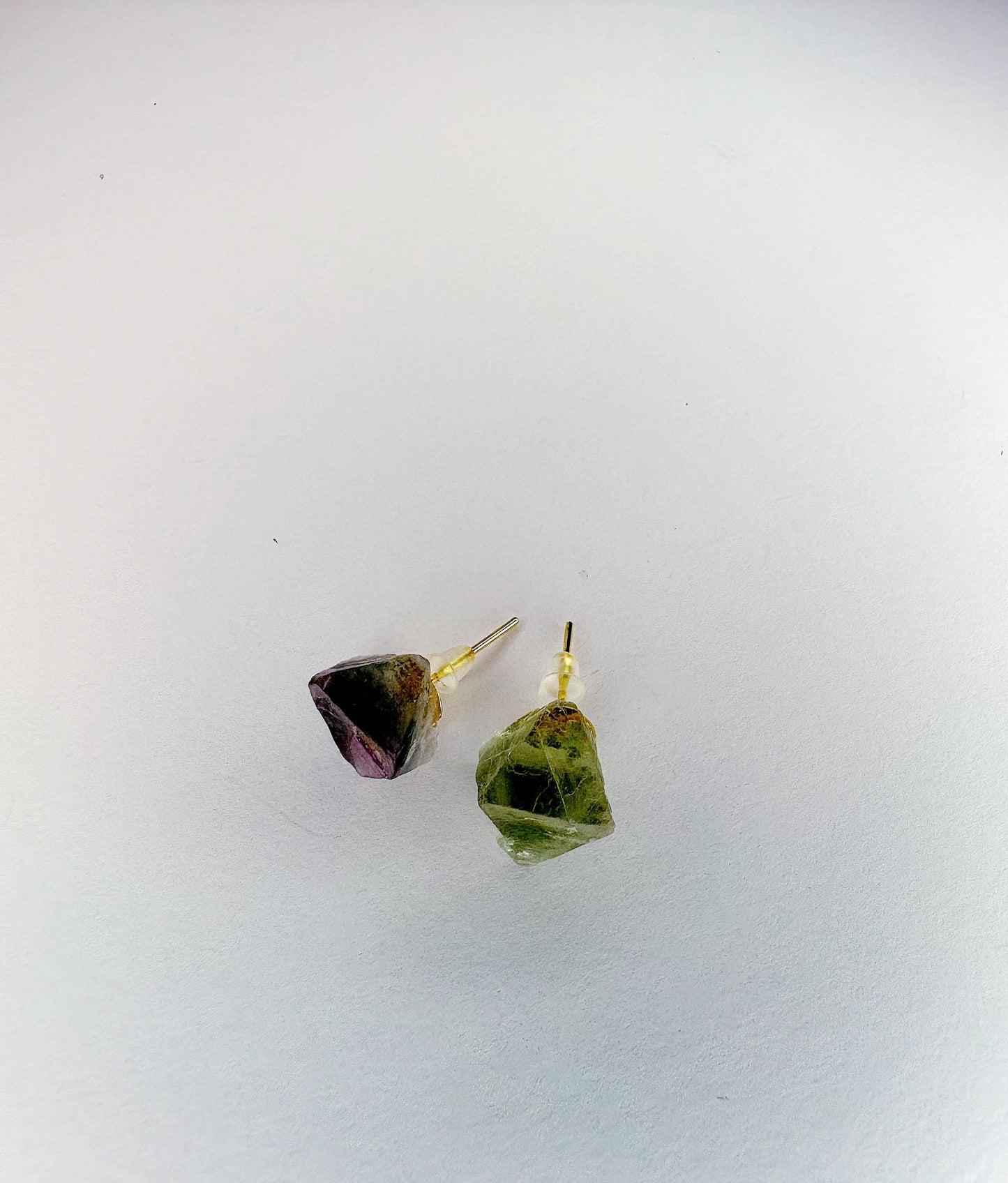 Fluorite stud earrings