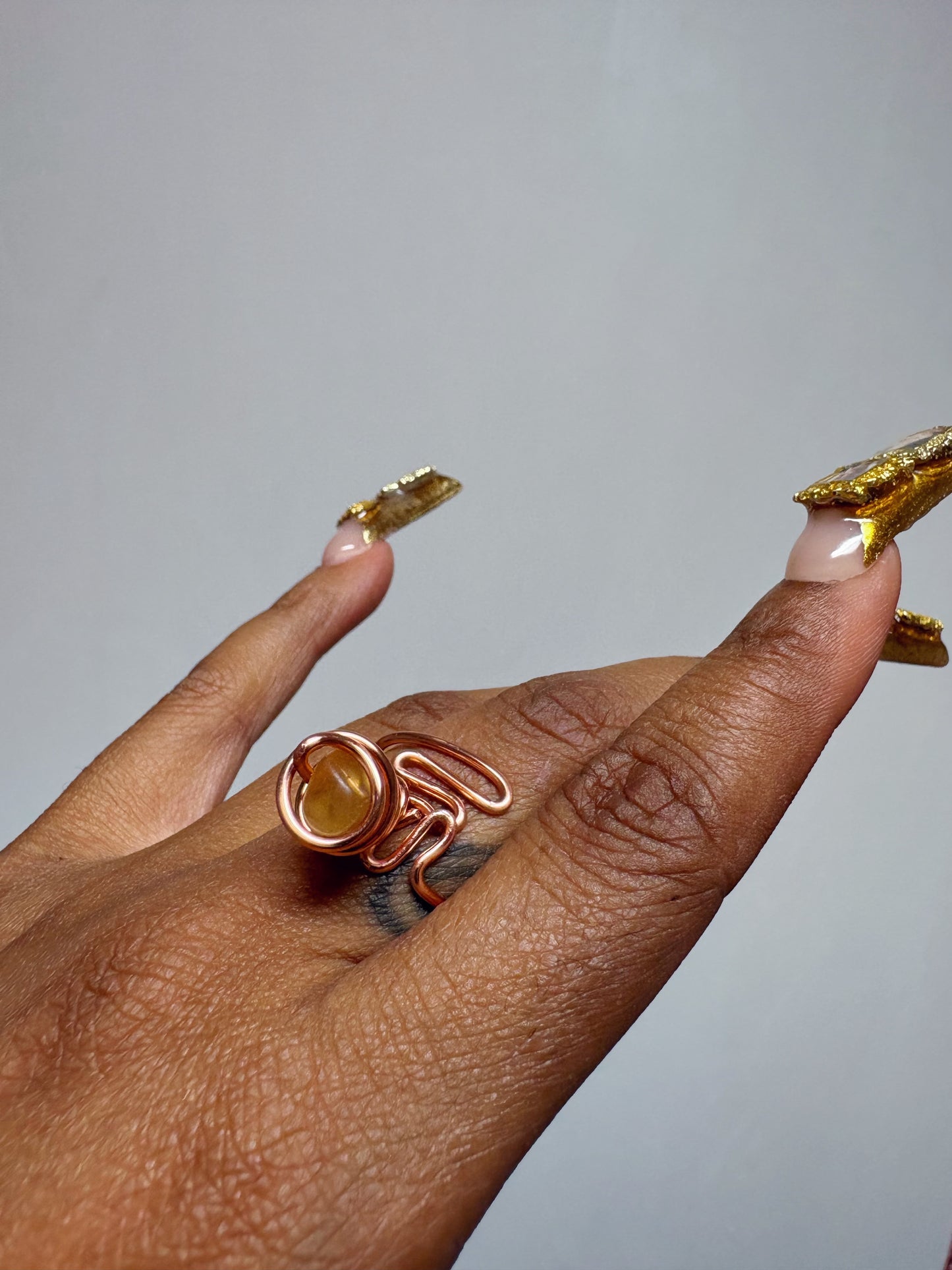 Yellow Fluorite Ring