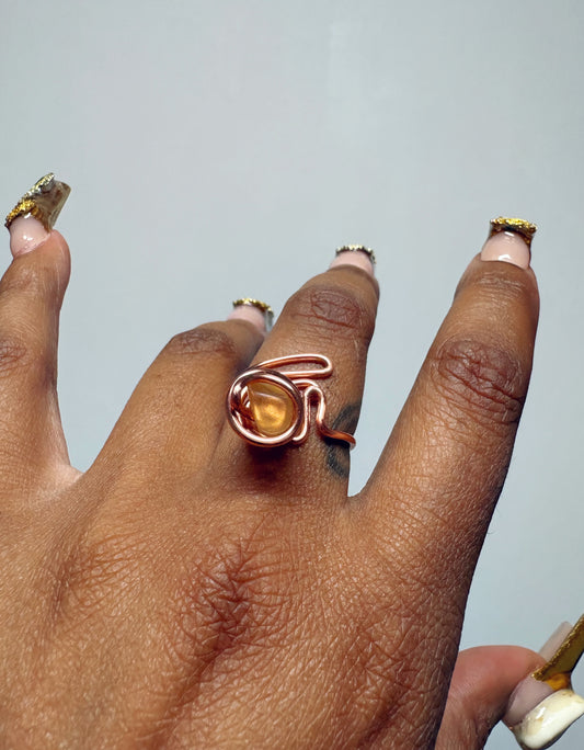 Yellow Fluorite Ring