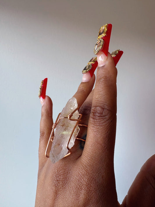 Rutilated Quartz Ring
