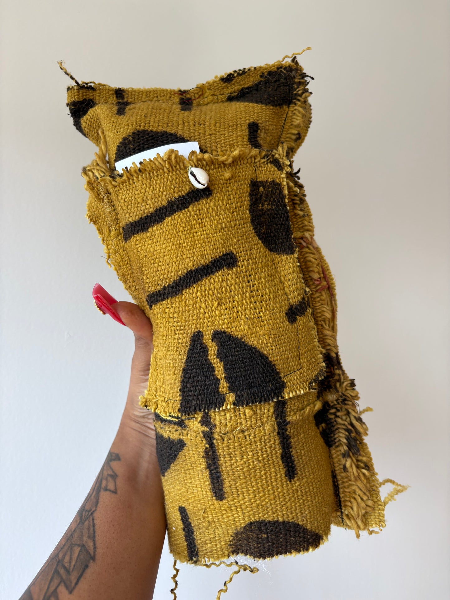 Cowrie MudCloth Prayer Pillow
