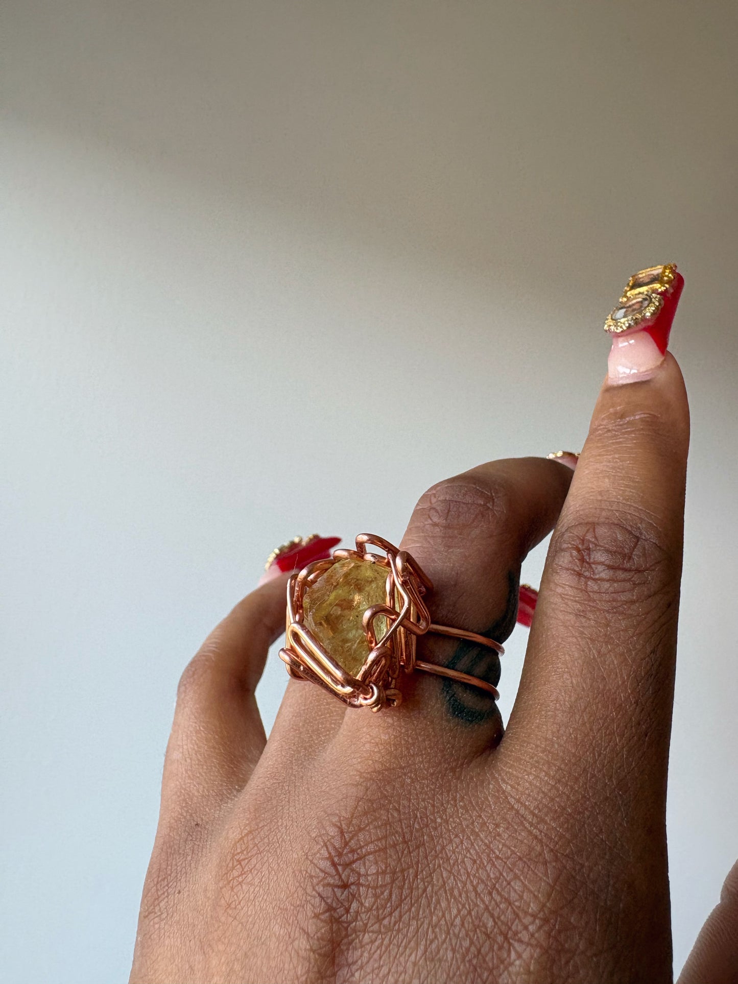 Yellow Apatite Ring