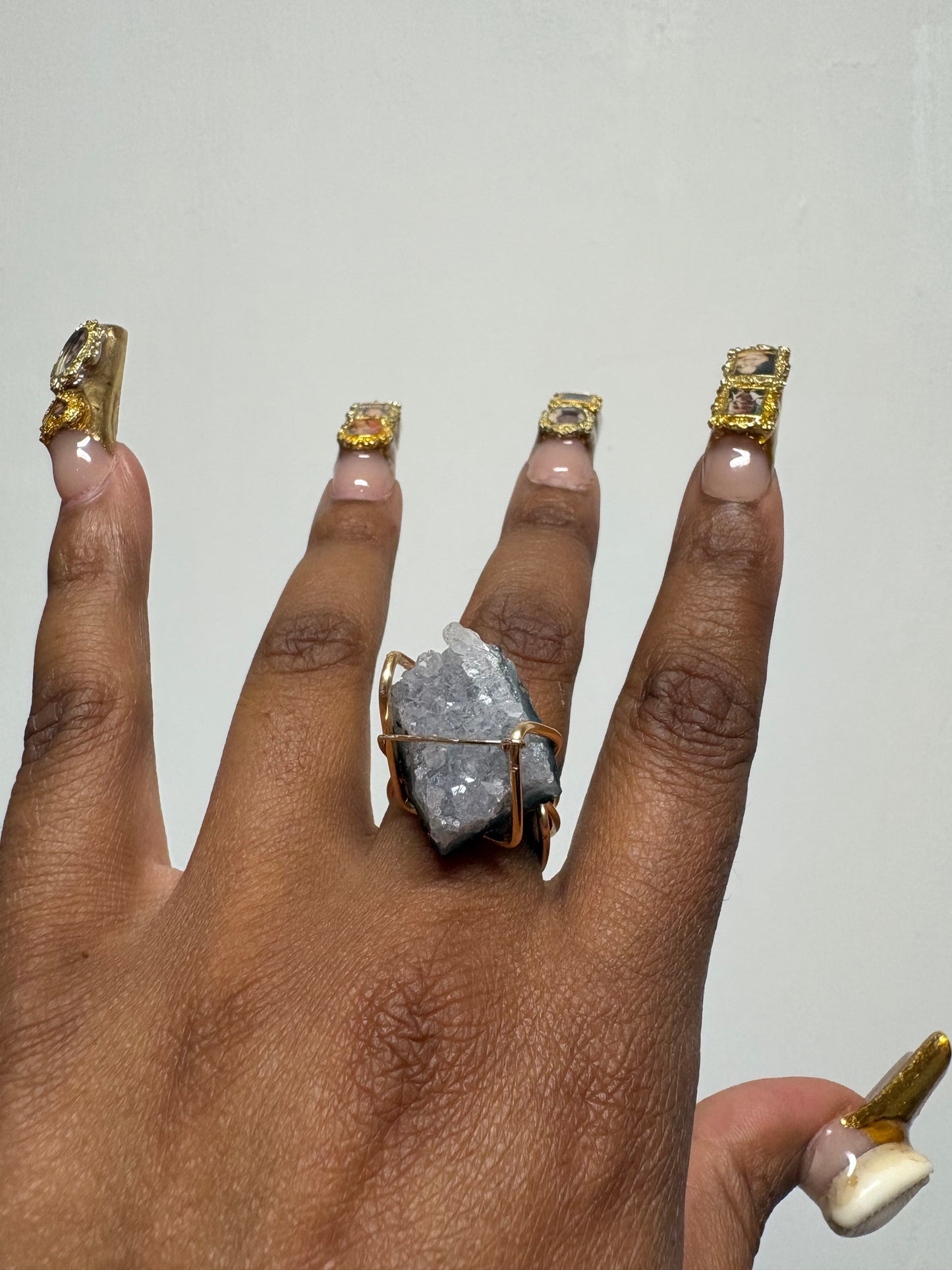 Cluster Gold Amethyst4
