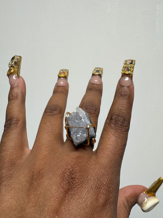 Cluster Gold Amethyst4