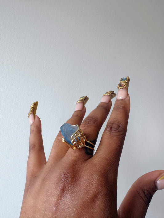 Blue Quartz Ring