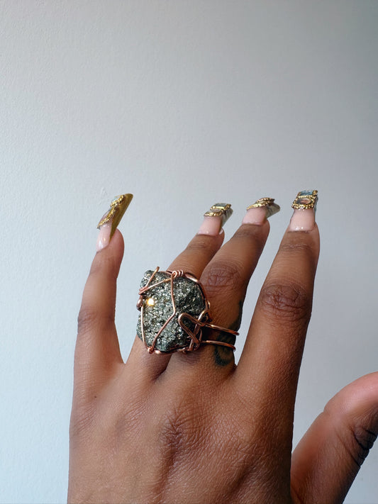 Pyrite Attraction Ring