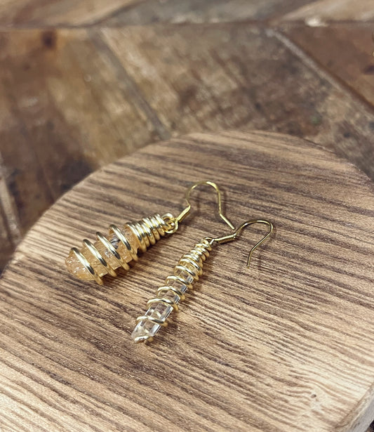Topaz x Quartz Earrings