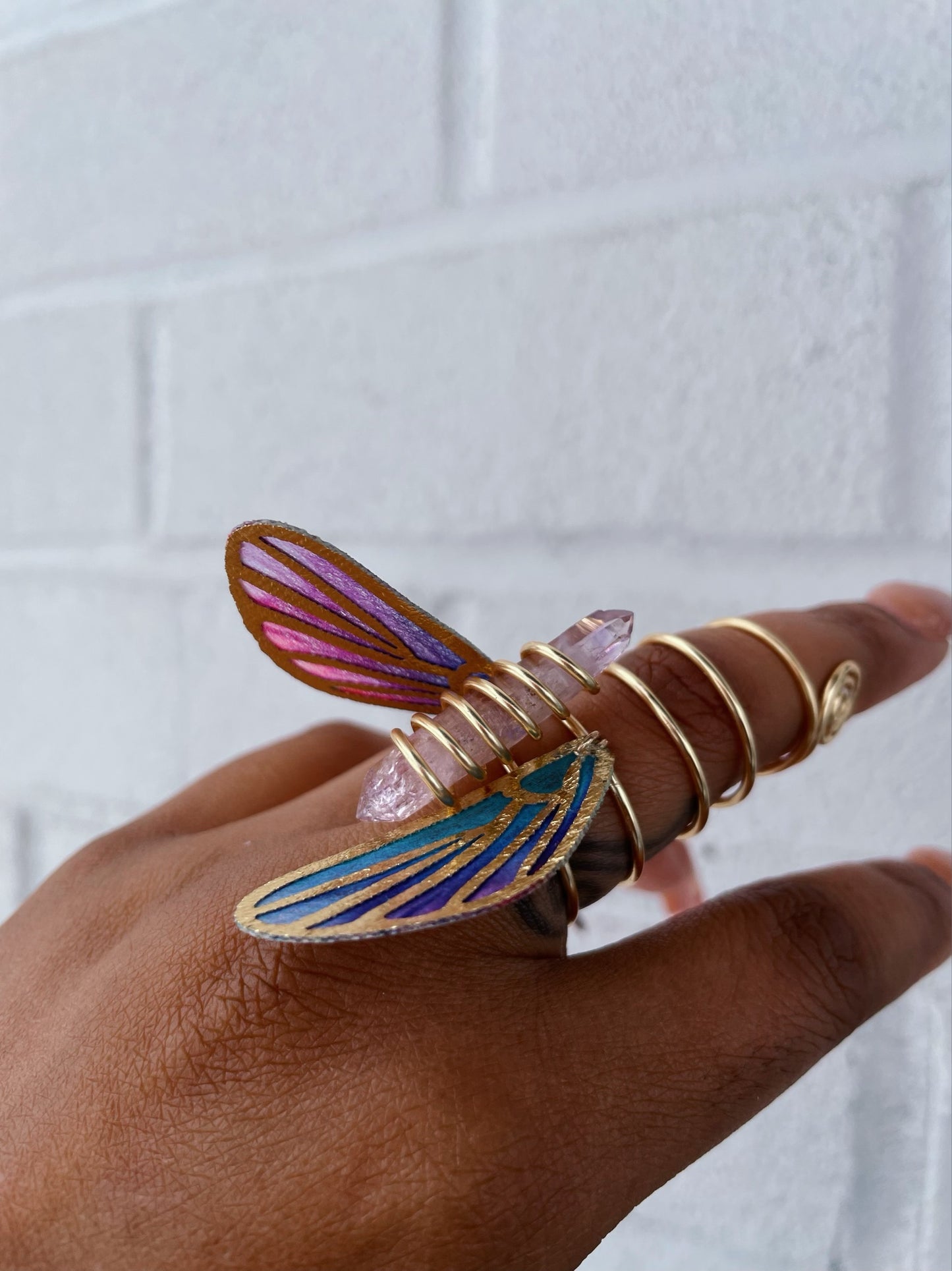 Amethyst Butterfly Ring
